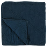 Caleb Hand Stitched Midnight Blue Quilt by Classic Home at Eve Furniture