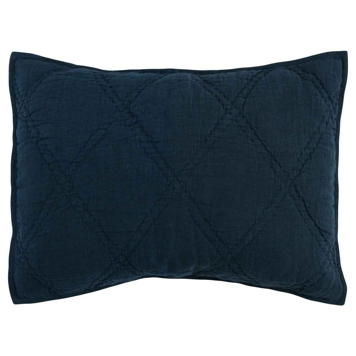 Caleb Hand Stitched Midnight Blue Quilt by Classic Home at Eve Furniture