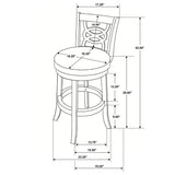 Calecita Cappuccino Swivel Bar Stools with Upholstered Seat, Set of 2 by Coaster at Eve Furniture