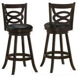 Calecita Cappuccino Swivel Bar Stools with Upholstered Seat, Set of 2 by Coaster at Eve Furniture