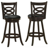 Calecita Cappuccino Swivel Bar Stools with Upholstered Seat, Set of 2 by Coaster at Eve Furniture