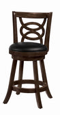 Calecita Cappuccino Swivel Counter Height Stools with Upholstered Seat, Set of 2 by Coaster at Eve Furniture
