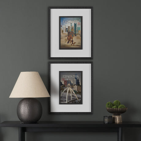 Calgary Go Canada (M) by Mercana Studio a Framed Art Print Matted under Glass by Mercana at Eve Furniture