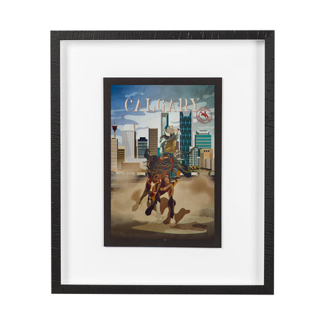 Calgary Go Canada (M) by Mercana Studio a Framed Art Print Matted under Glass by Mercana at Eve Furniture
