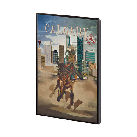 Calgary Go Canada (SM) by Mercana Studio a Hand Embellished Decograph Framed Art Print by Mercana at Eve Furniture