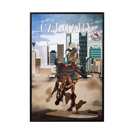 Calgary Go Canada (SM) by Mercana Studio a Hand Embellished Decograph Framed Art Print by Mercana at Eve Furniture