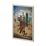 Calgary Go Canada (XL) by Mercana Studio a Hand Embellished Decograph Framed Art Print under Glass by Mercana at Eve Furniture