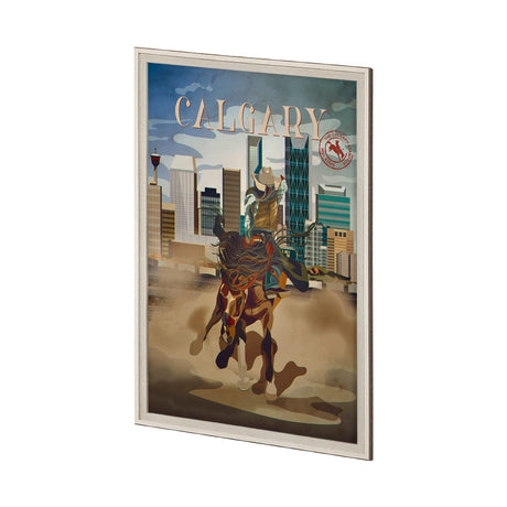 Calgary Go Canada (XL) by Mercana Studio a Hand Embellished Decograph Framed Art Print under Glass by Mercana at Eve Furniture
