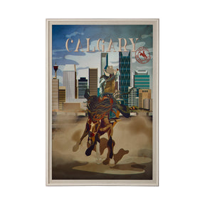 Calgary Go Canada (XL) by Mercana Studio a Hand Embellished Decograph Framed Art Print under Glass by Mercana at Eve Furniture