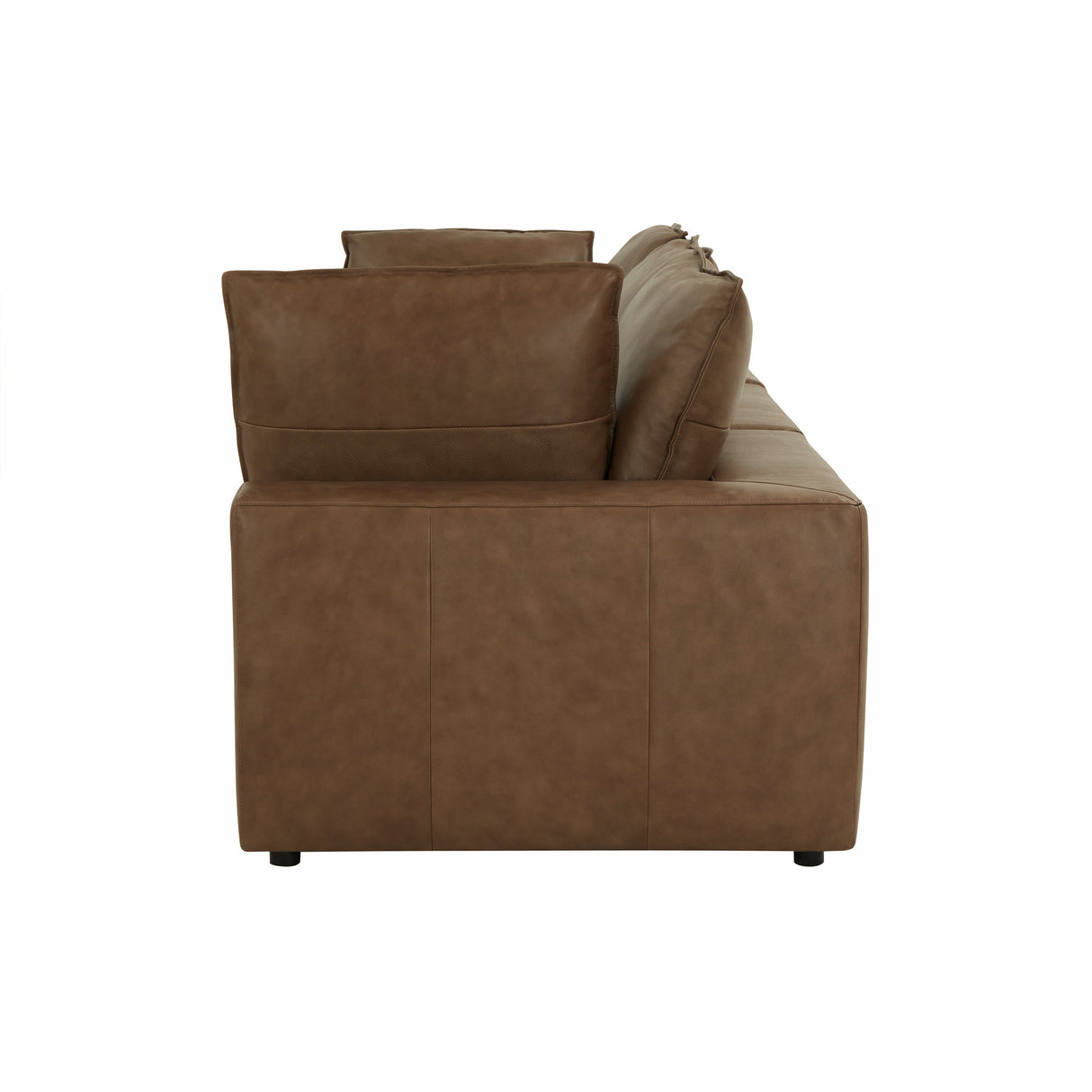 Cali 120" Brown Leather Modular Sofa by TOV Furniture at Eve Furniture