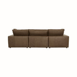 Cali 120" Brown Leather Modular Sofa by TOV Furniture at Eve Furniture