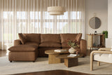 Cali 4-Piece Brown Leather Modular Sectional by TOV Furniture at Eve Furniture