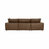 Cali 4-Piece Brown Leather Modular Sectional by TOV Furniture at Eve Furniture