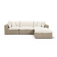 Cali 4-Piece Performance Fabric & Wicker Outdoor Sectional by TOV Furniture at Eve Furniture