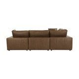 Cali 5-Piece Brown Leather Modular L-Sectional by TOV Furniture at Eve Furniture