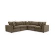 Cali 5-Piece Chocolate Brown Performance Velvet L-Sectional by TOV Furniture at Eve Furniture