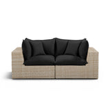 Cali 80" Performance Fabric & Wicker Outdoor Loveseat by TOV Furniture at Eve Furniture