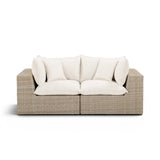Cali 80" Performance Fabric & Wicker Outdoor Loveseat by TOV Furniture at Eve Furniture