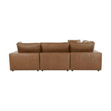 Cali Brown Leather Modular 5-Piece L-Sectional by TOV Furniture at Eve Furniture