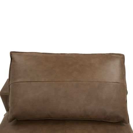 Cali Brown Leather Modular Armless Chair by TOV Furniture at Eve Furniture