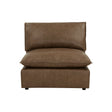 Cali Brown Leather Modular Armless Chair by TOV Furniture at Eve Furniture
