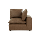 Cali Brown Leather Modular Corner Chair by TOV Furniture at Eve Furniture