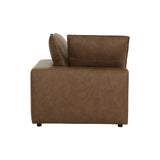 Cali Brown Leather Modular Corner Chair by TOV Furniture at Eve Furniture