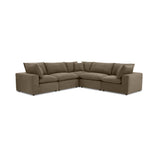 Cali Chocolate Brown Performance Velvet L-Sectional by TOV Furniture at Eve Furniture