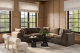 Cali Chocolate Brown Performance Velvet L-Sectional by TOV Furniture at Eve Furniture