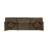 Cali Chocolate Brown Performance Velvet Modular Sofa by TOV Furniture at Eve Furniture