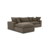 Cali Chocolate Brown Performance Velvet Sectional by TOV Furniture at Eve Furniture