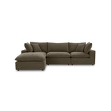 Cali Chocolate Brown Performance Velvet Sectional by TOV Furniture at Eve Furniture