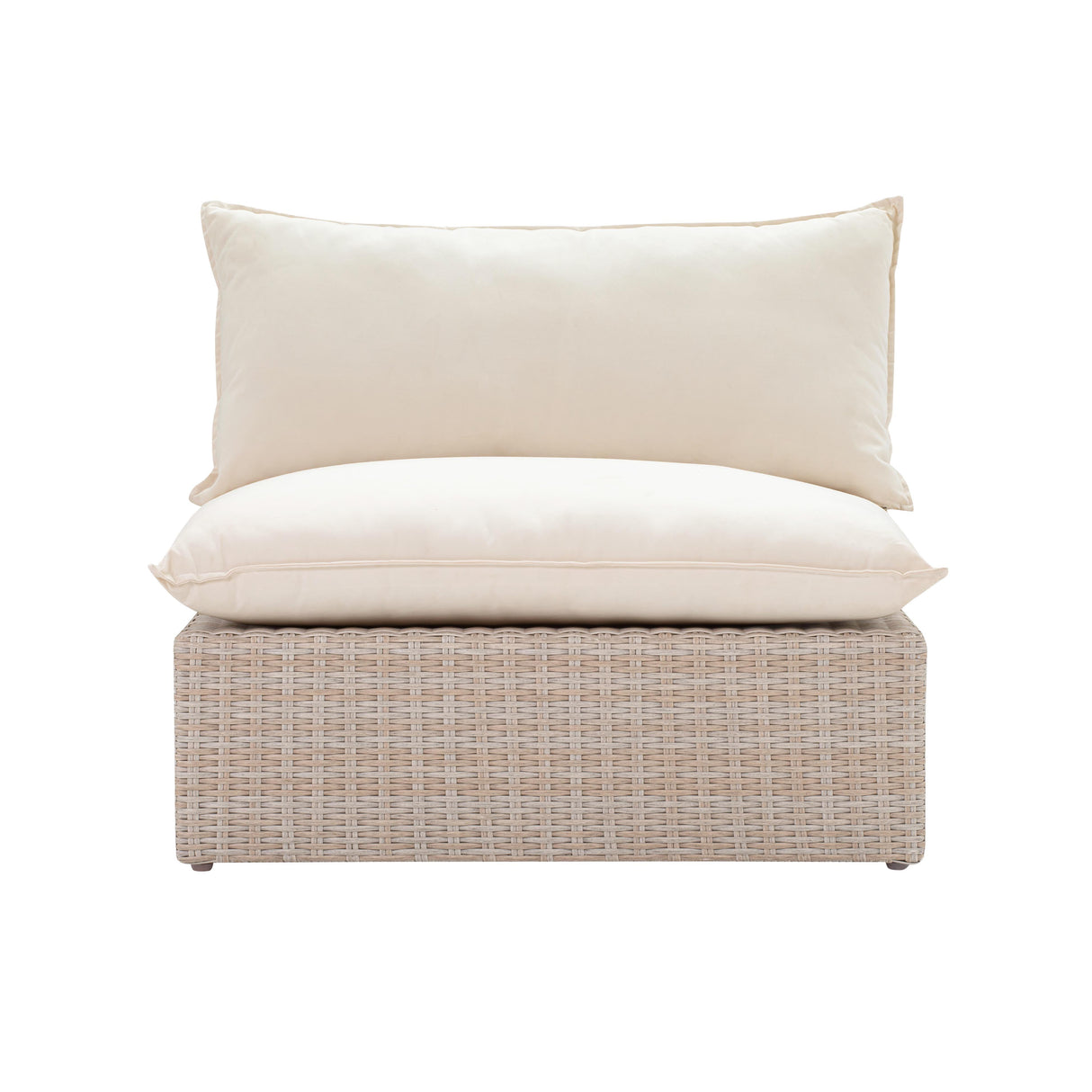 Cali Natural Wicker Outdoor Armless Chair by TOV Furniture at Eve Furniture