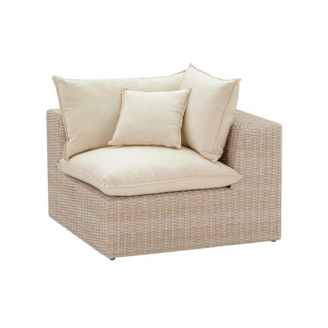 Cali Natural Wicker Outdoor Corner Chair by TOV Furniture at Eve Furniture