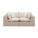 Cali Natural Wicker Outdoor Modular Loveseat by TOV Furniture at Eve Furniture