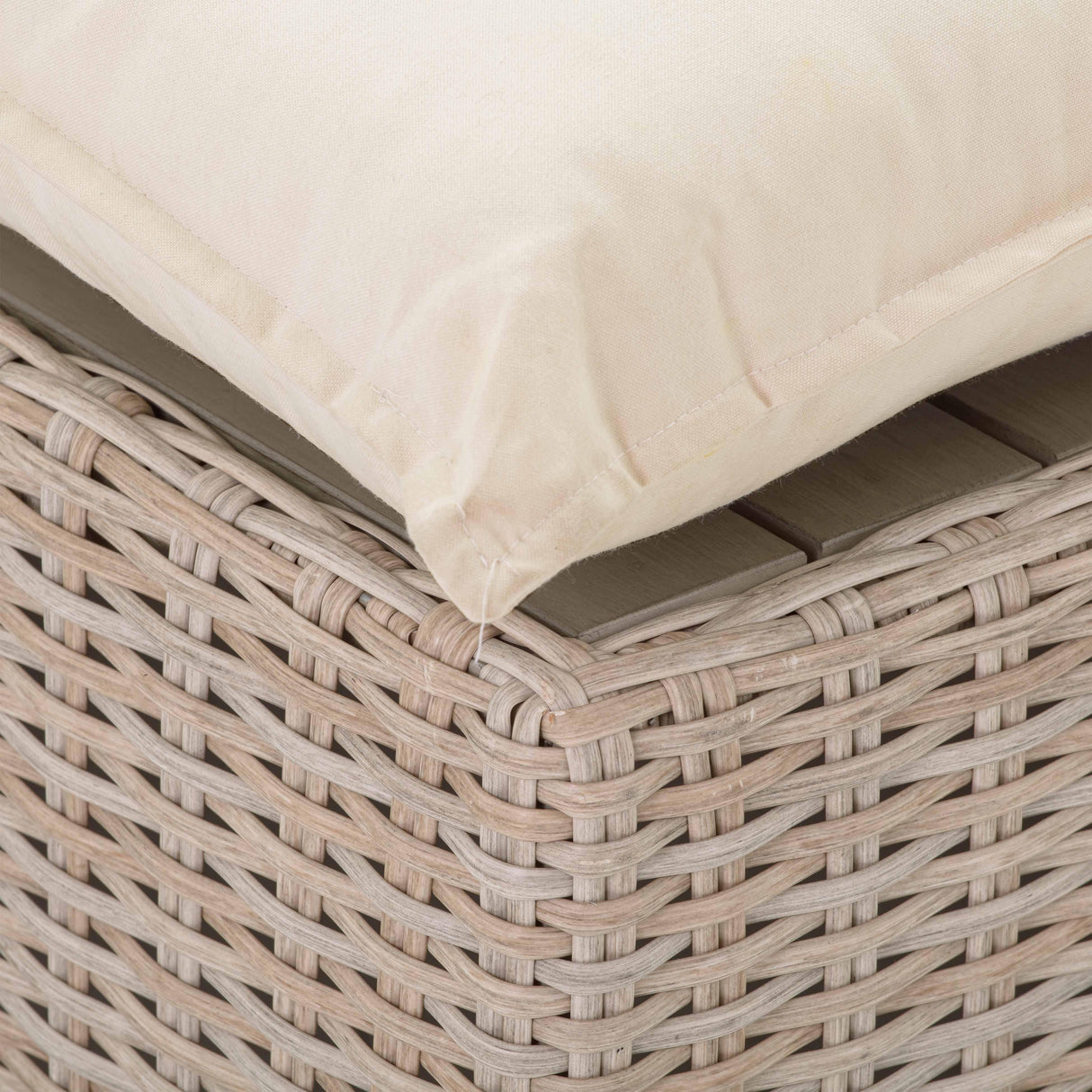 Cali Natural Wicker Outdoor Ottoman / Coffee Table by TOV Furniture at Eve Furniture