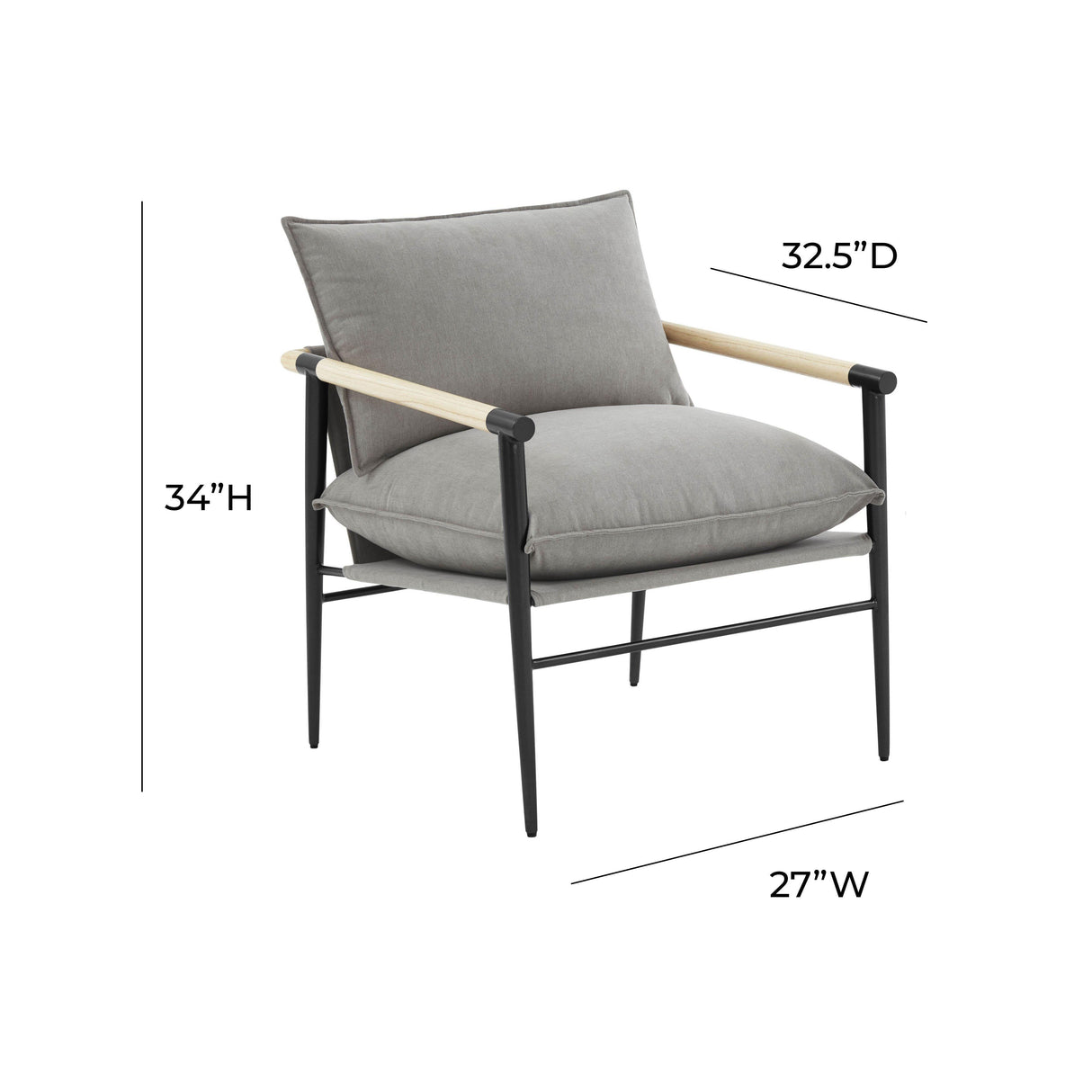 Cali Performance Fabric Accent Chair by TOV Furniture at Eve Furniture