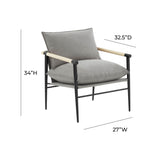 Cali Performance Fabric Accent Chair by TOV Furniture at Eve Furniture