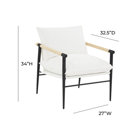 Cali Performance Fabric Accent Chair by TOV Furniture at Eve Furniture