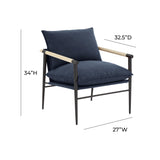 Cali Performance Fabric Accent Chair by TOV Furniture at Eve Furniture