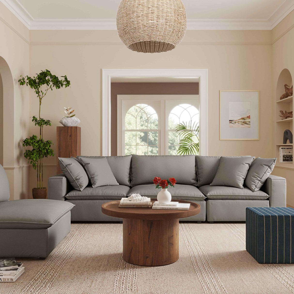 Cali Performance Fabric Modular 4-Piece Sectional by TOV Furniture at Eve Furniture