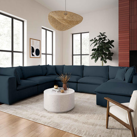 Cali Performance Fabric Modular 7-Piece Large Chaise Sectional by TOV Furniture at Eve Furniture