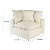Cali Performance Fabric Modular Corner Chair by TOV Furniture at Eve Furniture