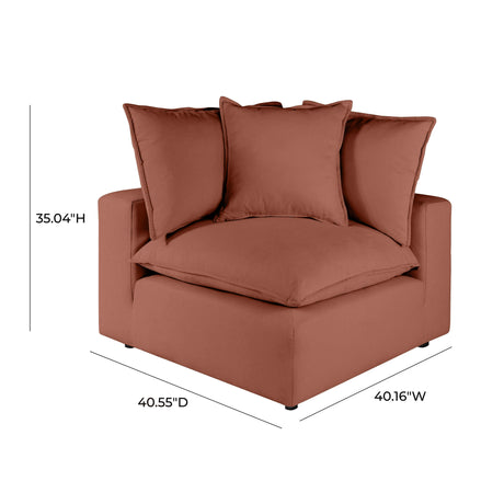 Cali Performance Fabric Modular Corner Chair by TOV Furniture at Eve Furniture
