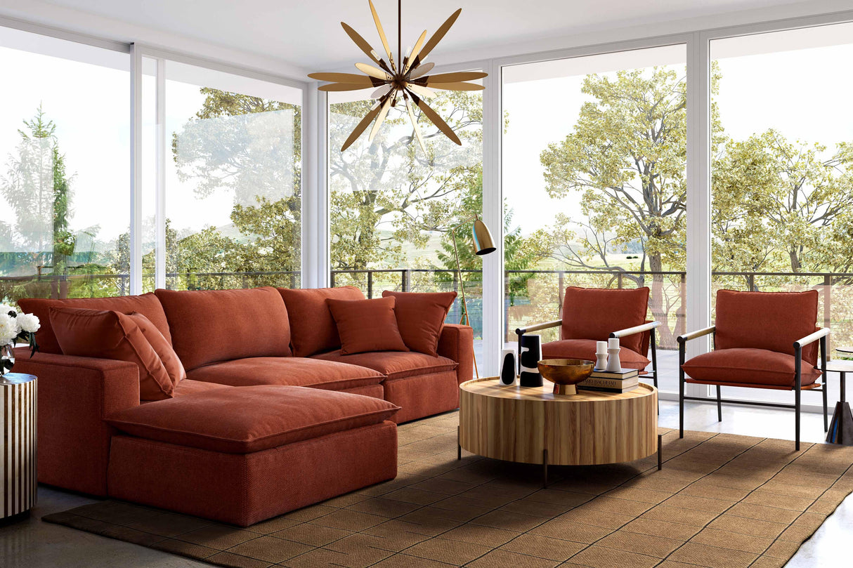 Cali Performance Fabric Modular Corner Chair by TOV Furniture at Eve Furniture