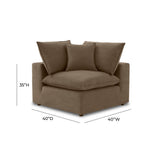 Cali Performance Fabric Modular Corner Chair by TOV Furniture at Eve Furniture