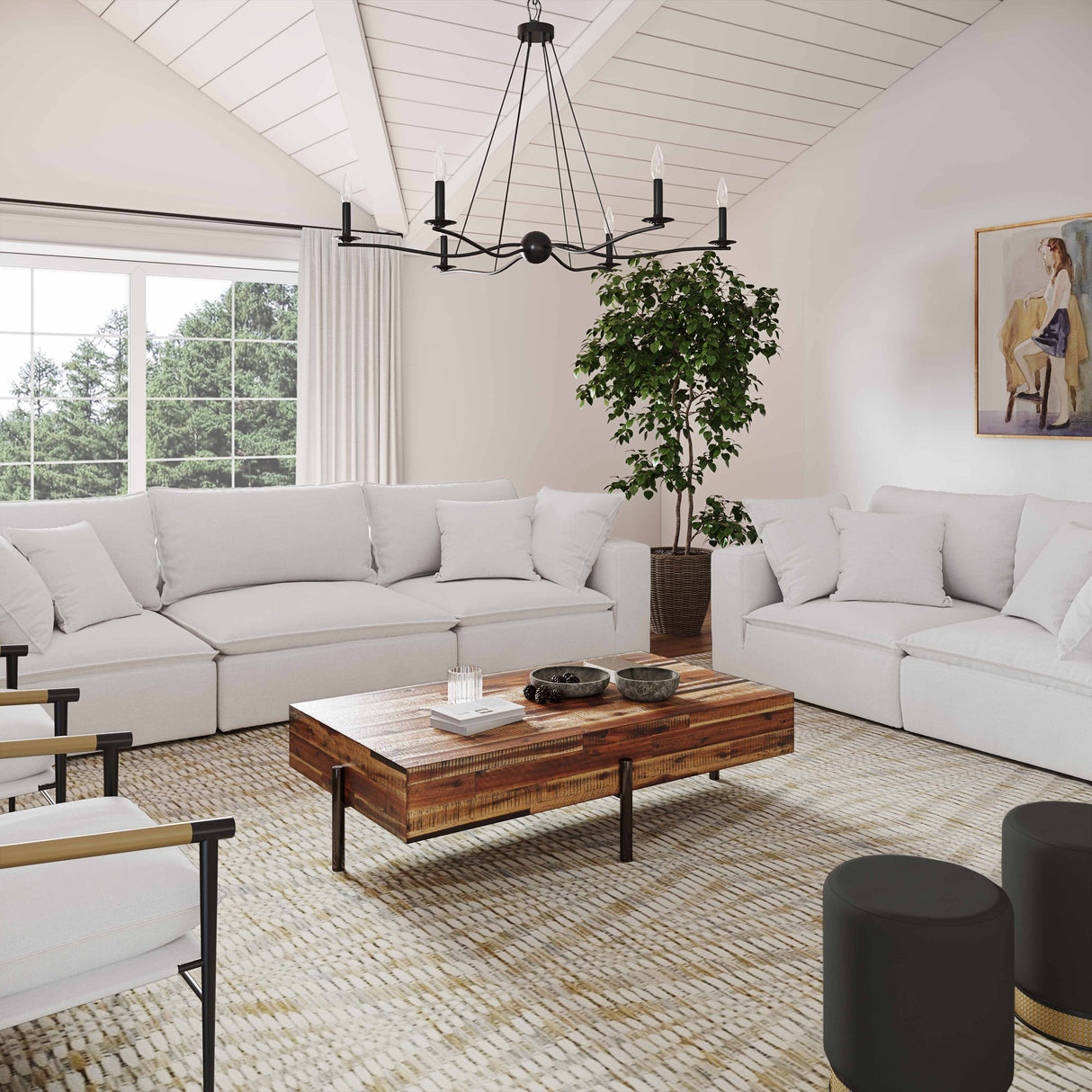 Cali Performance Fabric Modular Loveseat by TOV Furniture at Eve Furniture