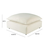 Cali Performance Fabric Ottoman by TOV Furniture at Eve Furniture