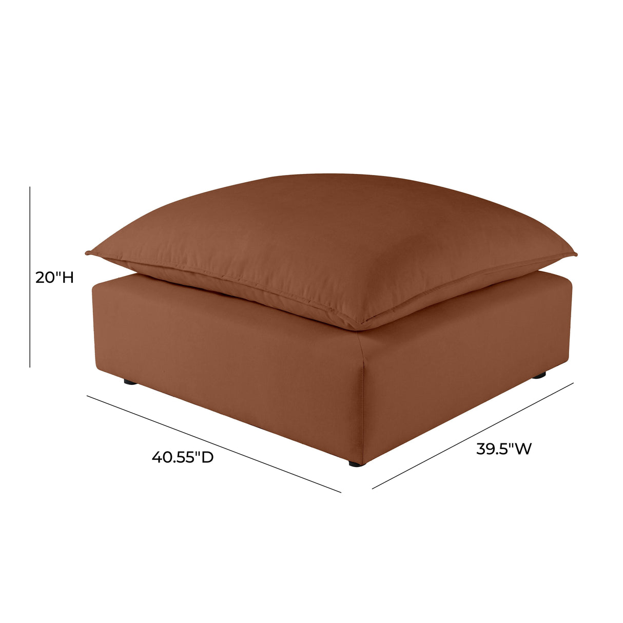 Cali Performance Fabric Ottoman by TOV Furniture at Eve Furniture