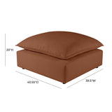 Cali Performance Fabric Ottoman by TOV Furniture at Eve Furniture